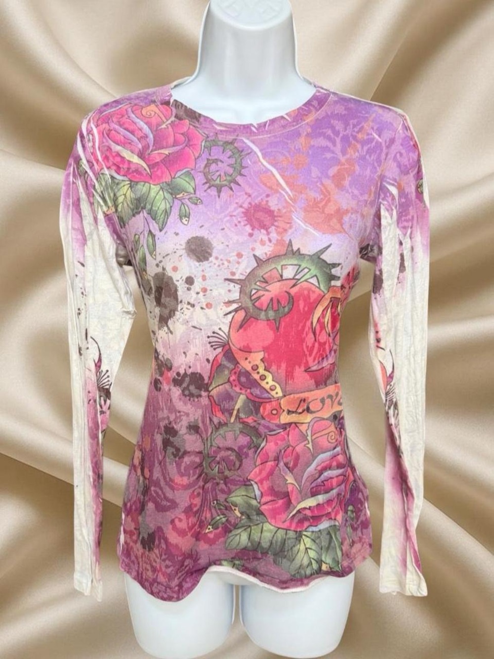 Y2K Forever 21 Graphic Long Sleeve Tee Tattoo Shirt